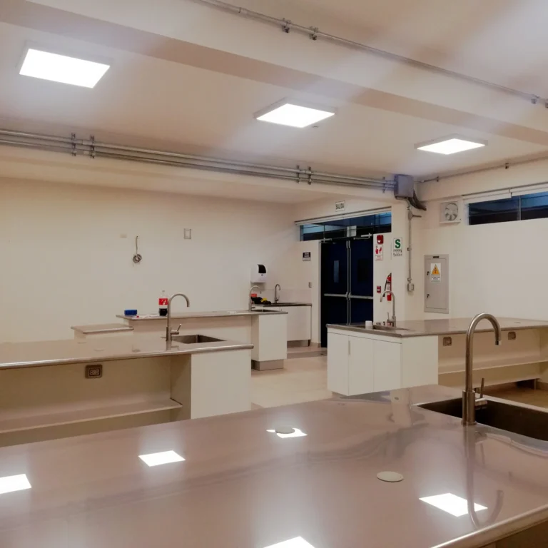 Remodelación de laboratorios de química y biología en colegio Abraham Lincoln.