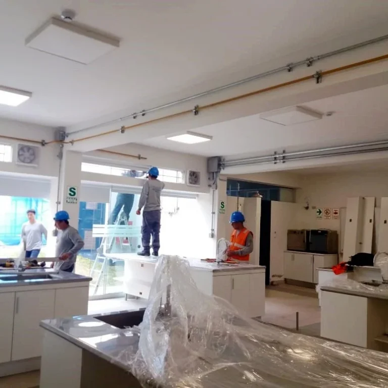 Remodelación de laboratorios de química y biología en colegio Abraham Lincoln.